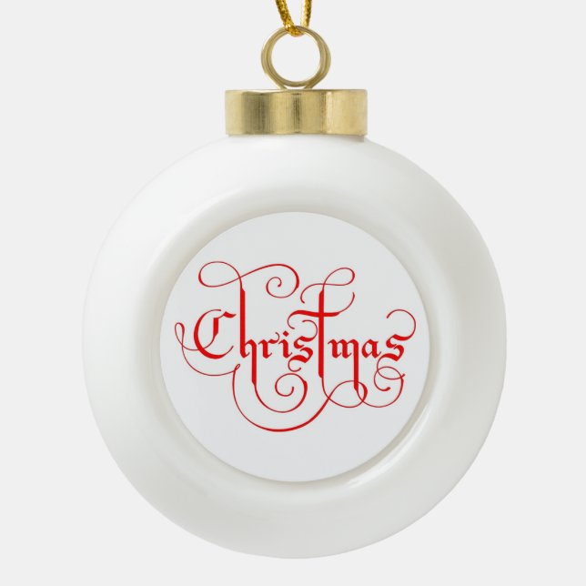 CHRISTMAS CERAMIC BALL CHRISTMAS ORNAMENT (Front)