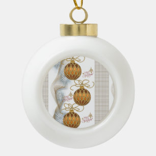 Christmas Ceramic Ball Ornament, Merry Christmas Ceramic Ball Christmas Ornament