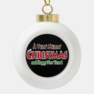 Christmas Ceramic Ball Ornament, Merry Christmas Ceramic Ball Christmas Ornament