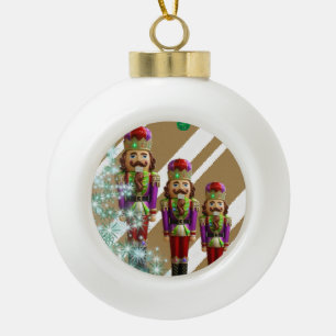 Christmas Ceramic Ball Ornament, Soldier Ornament