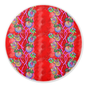 CHRISTMAS   CERAMIC KNOB