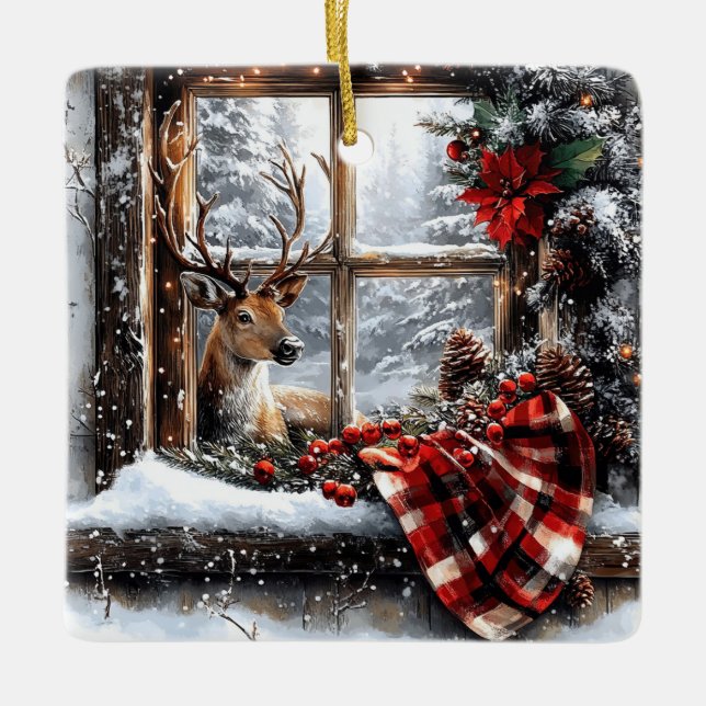 Christmas Ceramic Ornament (Front)