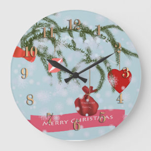 Christmas Ceramic Tile Large Clock
