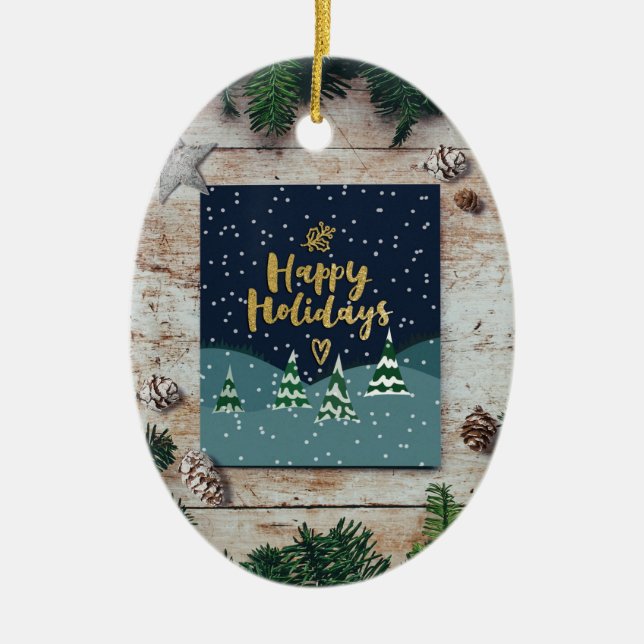 Christmas Ceramic Tree Decoration (Front)