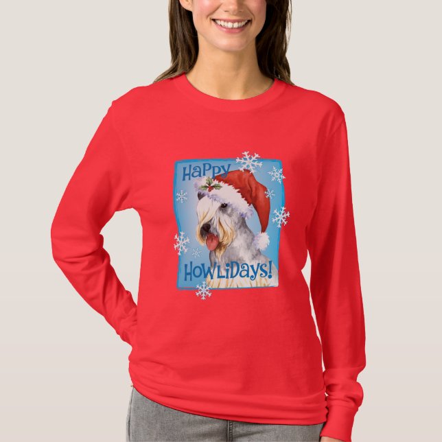 Christmas Cesky Terrier T-Shirt (Front)