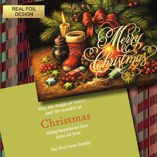 Christmas Chalk Drawing Still Life