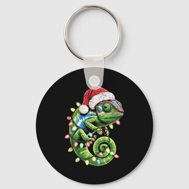 Christmas Chameleon Toddler Kids Boys Christmas Xm Key Ring (Front)