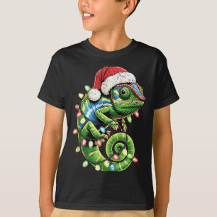Christmas Chameleon Toddler Kids Boys Christmas Xm T-Shirt
