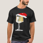 Christmas Champagne Cool Glass Santa Hat Drink Tee<br><div class="desc">Christmas Champagne Cool Glass Santa Hat Drink Tee</div>