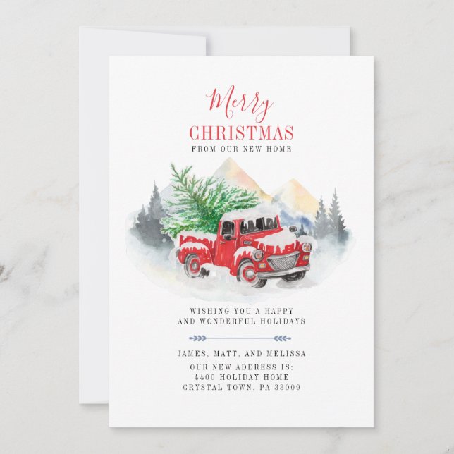 Christmas Change of Address Moving Announcement (Front)