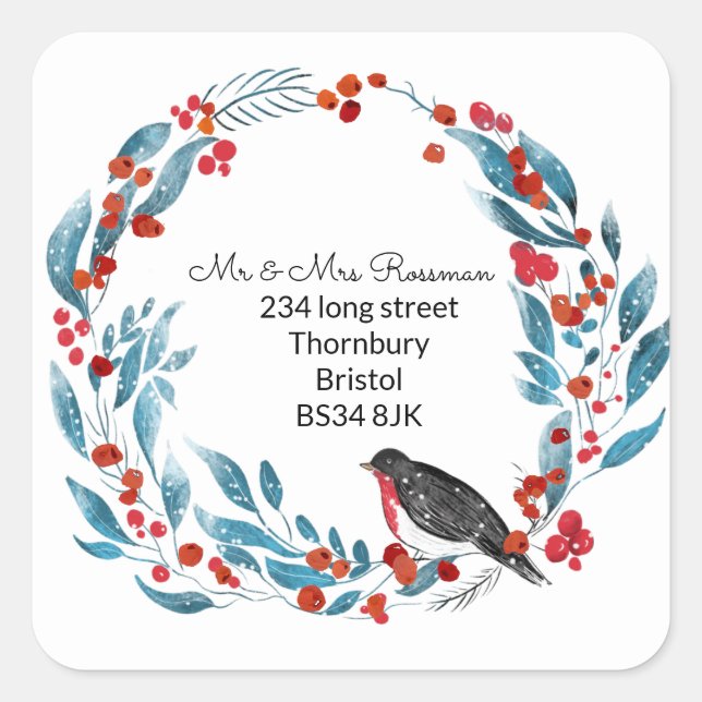 Christmas Change of address sticker (Front)