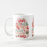 Christmas Chanukah hanukkah Groovy Vibes Coffee Mug<br><div class="desc">It's a holiday mash up with this cute Holly Jolly Vibes & Happy Challah Days funny design. Funky colours of reds, pinks and greens with Christmas and Chanukah or Hanukkah icons, menorah, dreidel, christmas tree, stocking, lights, jewish star of David, and candy cane. Great gift bag for tenants, office helpers,...</div>