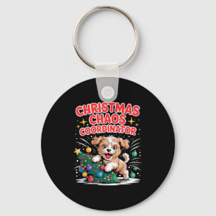Christmas Chaos Coordinator Xmas Puppy Funny Shi-o Key Ring