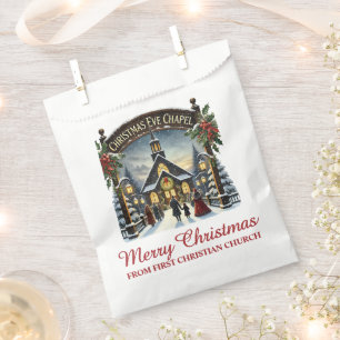 Christmas Chapel Merry Christmas Favour Bags