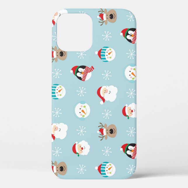 Christmas Character Heads: Festive Wrap Case-Mate iPhone Case (Back)