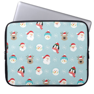 Christmas Character Heads: Festive Wrap Laptop Sleeve
