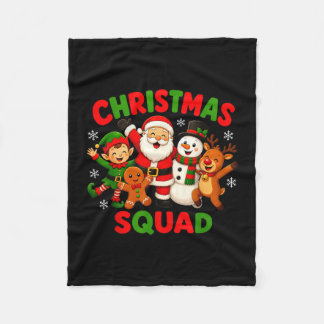 Christmas character team humor for holiday family fleece blanket