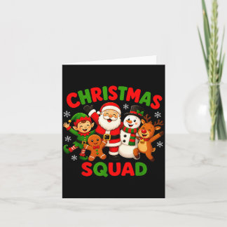 Christmas character team humour for holiday family card