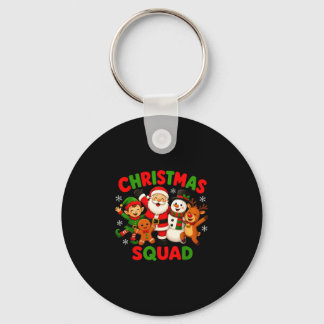 Christmas character team humour for holiday family key ring