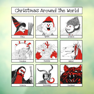 Christmas Characters Around The World Illustration