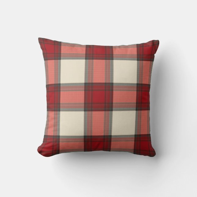 Christmas Checked pattern pillow (Front)