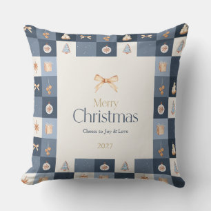 Christmas Checkered Holiday Cushion