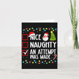 Christmas Checklist Naughty Nice An Attempt Was Ma Card