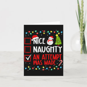 Christmas Checklist Naughty Nice An Attempt Was Ma Card
