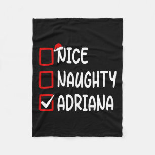 Christmas Checklist Nice Naughty Adriana Personali Fleece Blanket