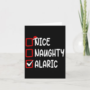 Christmas Checklist Nice Naughty Alaric Personaliz Card