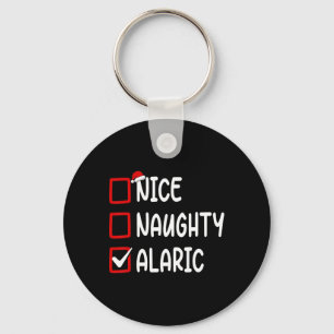 Christmas Checklist Nice Naughty Alaric Personaliz Key Ring