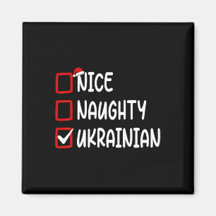 Christmas Checklist Nice Naughty Ukrainian Boy Gir Magnet