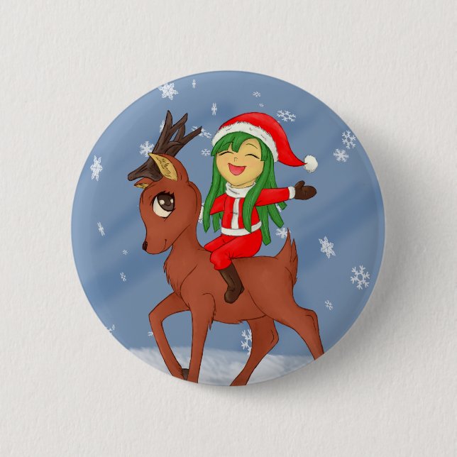 Christmas Cheer 6 Cm Round Badge (Front)