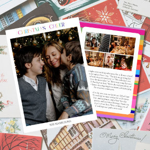 Christmas Cheer 6 Photo Colorful Family Card