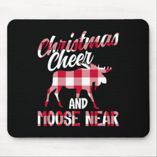 Christmas Cheer And Moose Near - Moose 3  Mouse Pad