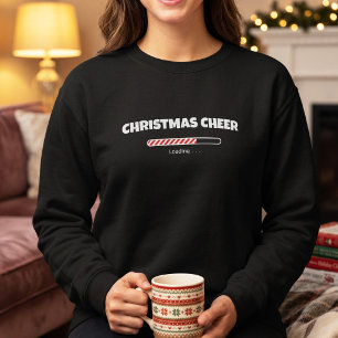 Christmas Cheer Candy Cane Loading Bar. Funny Xmas Sweatshirt