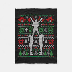 Christmas Cheer Cheerleader Gift  Fleece Blanket