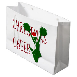 Christmas Cheer Cheerleader Holiday Spirit Large Gift Bag