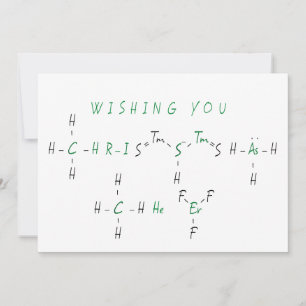 Christmas Cheer Chemistry Science Teacher Holiday Card