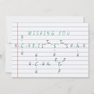 Christmas Cheer Chemistry Science Teacher Holiday Card
