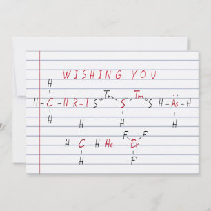 Christmas Cheer Chemistry Science Teacher Holiday Card