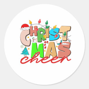 Christmas Cheer Classic Round Sticker