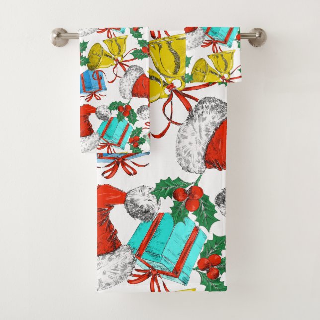 Christmas Cheer Collection Bath Towel Set (Insitu)
