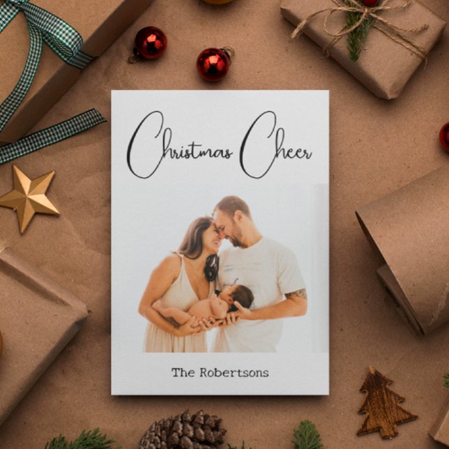 Christmas Cheer Custom Photo Holiday Card (Creator Uploaded)