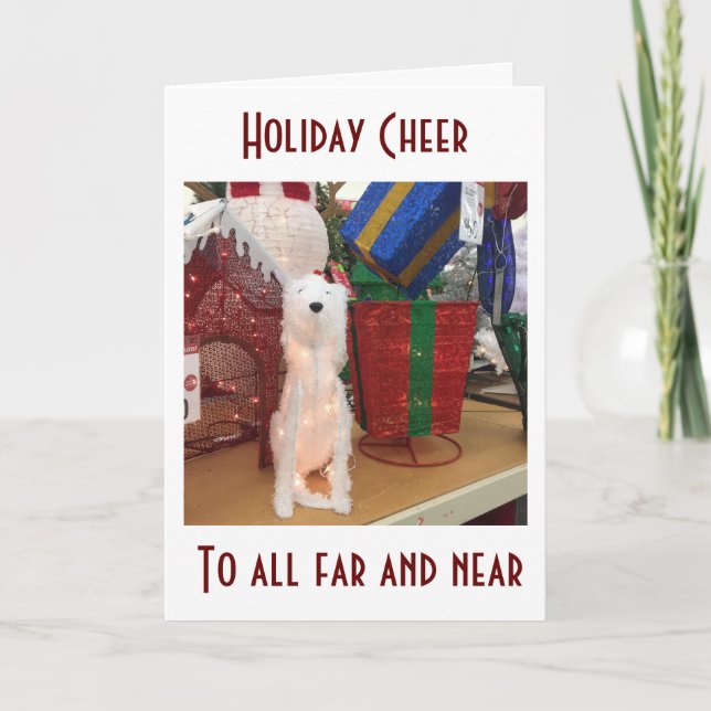 CHRISTMAS CHEER=FRIENDS AND FAMILY (DECOR) HOLIDAY CARD (Front)