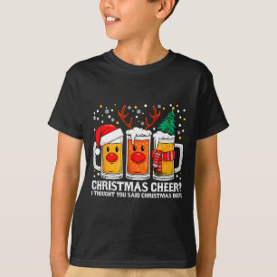 Christmas Cheer Funny Reindeer Beer Christmas Drin T-Shirt
