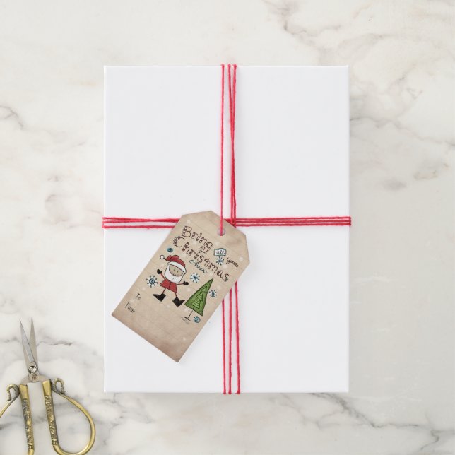Christmas Cheer Gift Tags (With Twine)