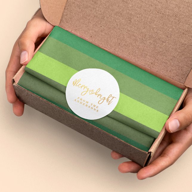 Christmas Cheer Green Stripes Holiday Tissue Paper (Creator Uploaded)