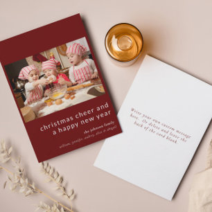 Christmas Cheer Happy New Year Holiday Card