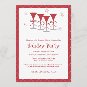 Christmas Cheer Holiday Cocktail Party Invitation